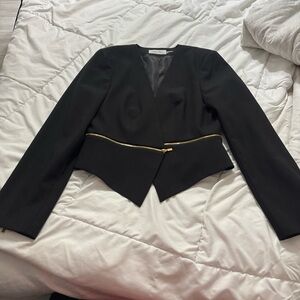 Calvin Klein Black Blazer with Gold Accents